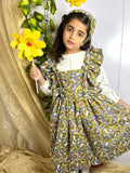 Blooming multicolor lawn frock two piece