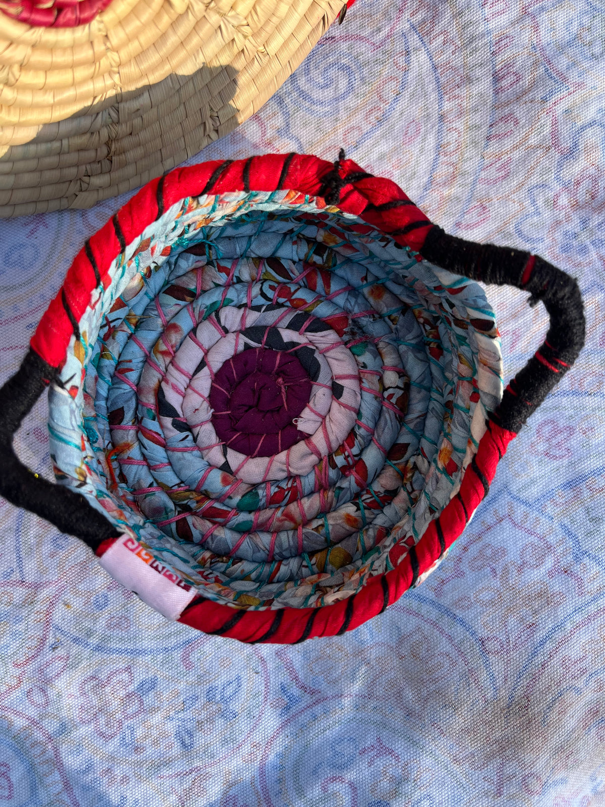 Light Blue Braided Basket