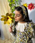 Blooming multicolor lawn frock two piece