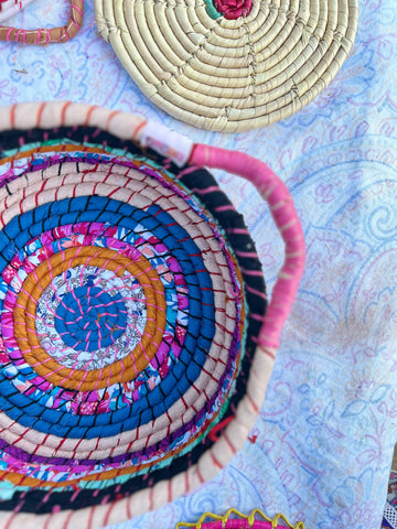 Hues of Blue Braided Basket