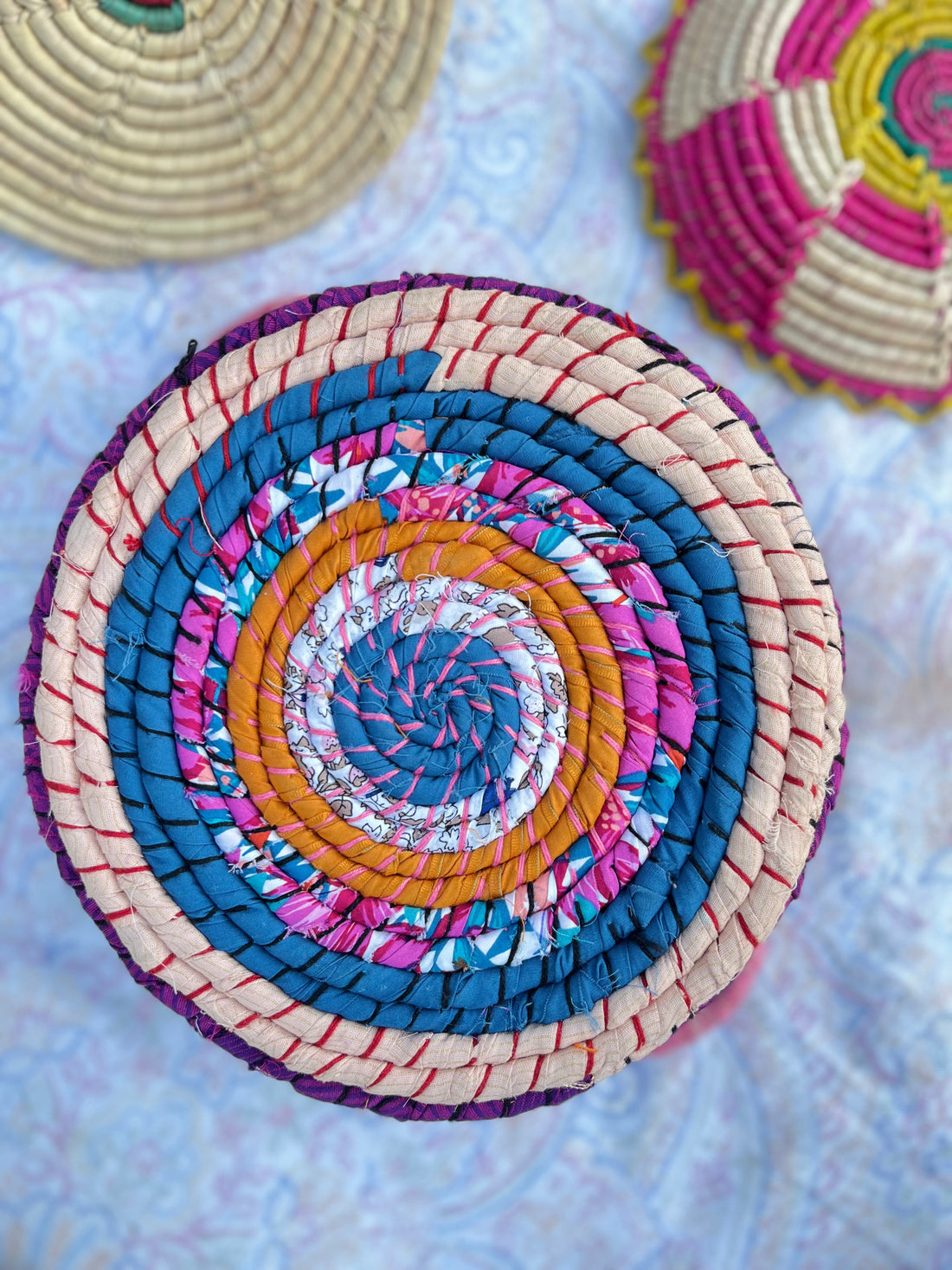 Hues of Blue Braided Basket