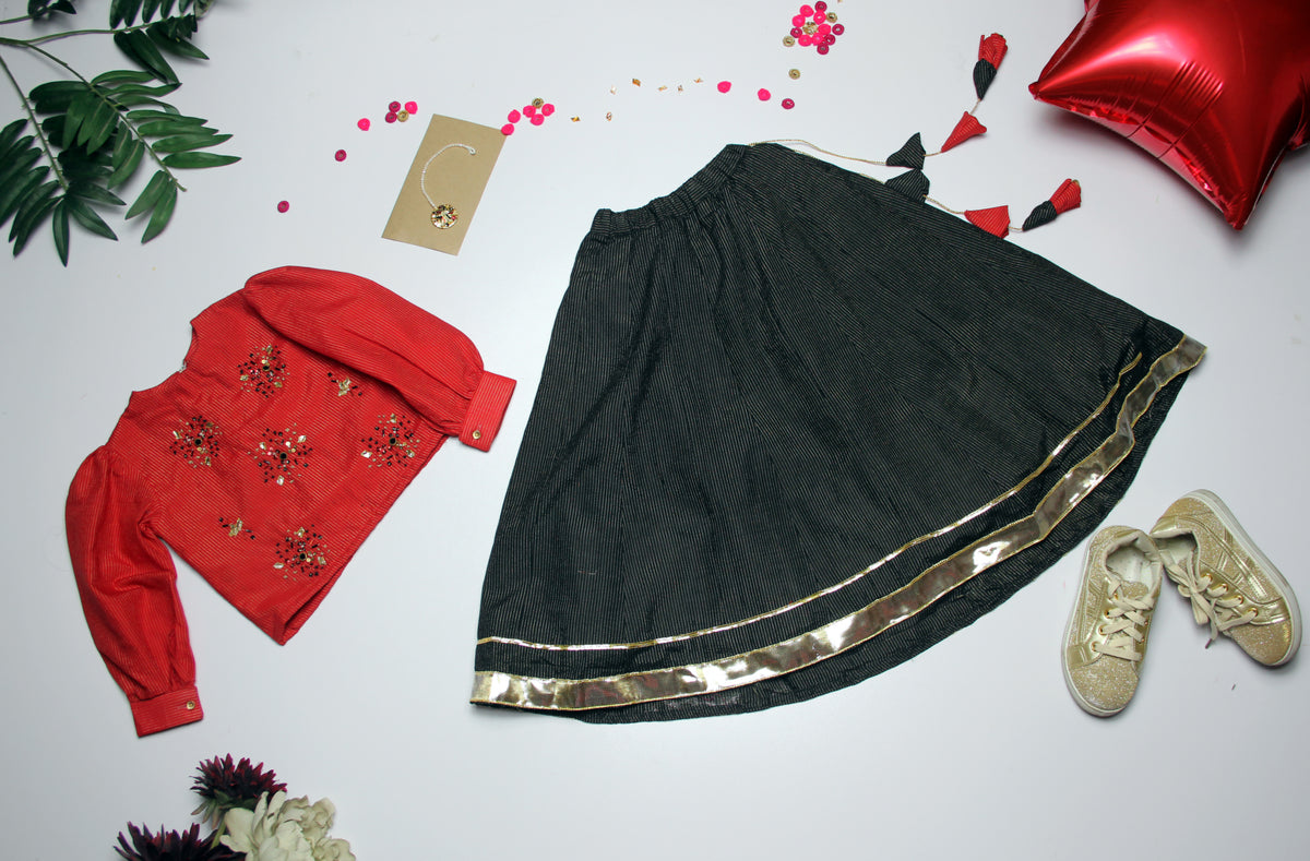 LAAL GULAB: Lehenga for Girls