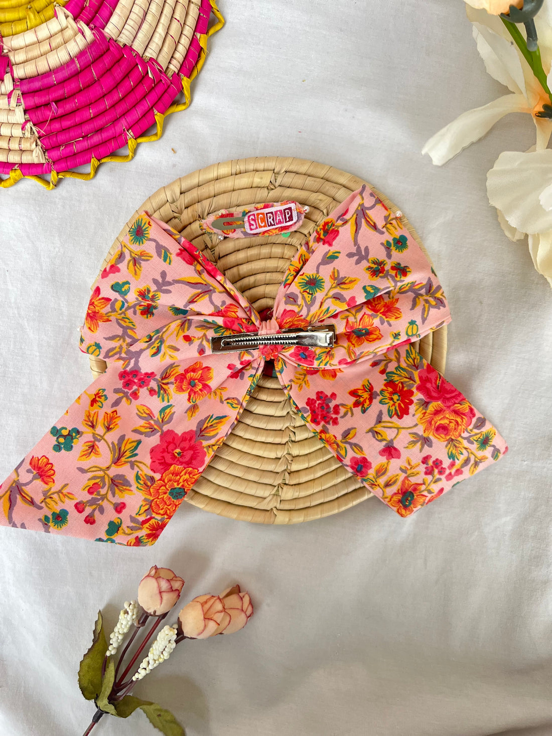 Pink Sequins Bow
