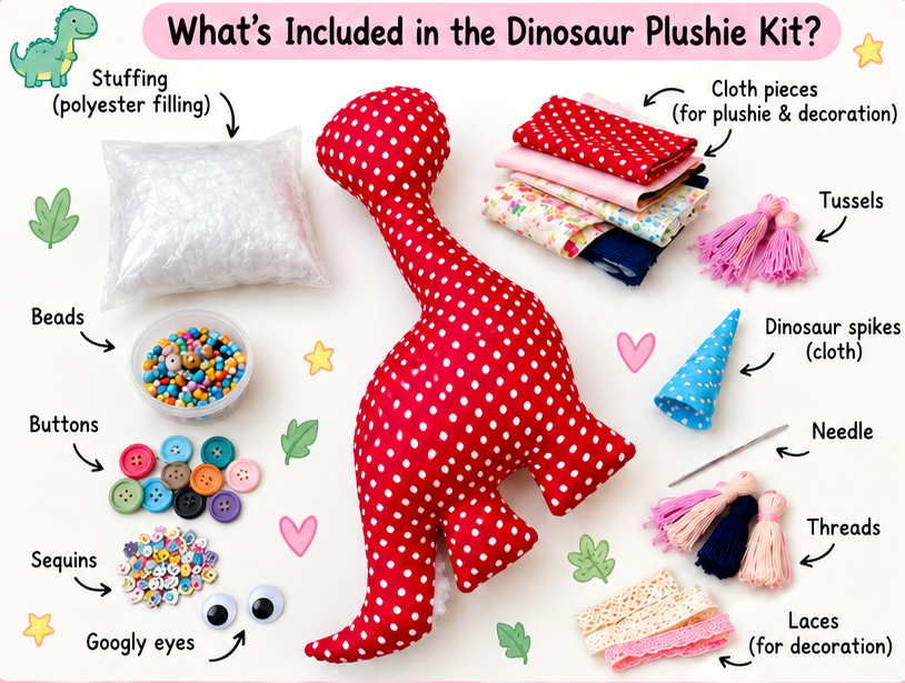 Dinosaur DIY Plushie Kit