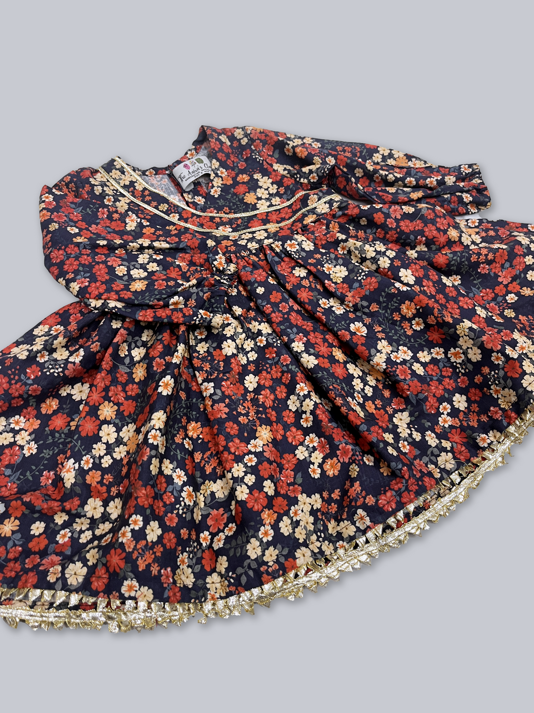 Brown Floral Frock