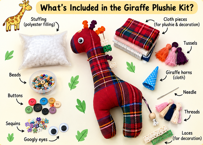 Giraffe DIY Plushie Kit