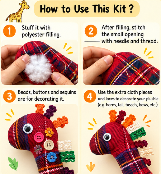 Giraffe DIY Plushie Kit