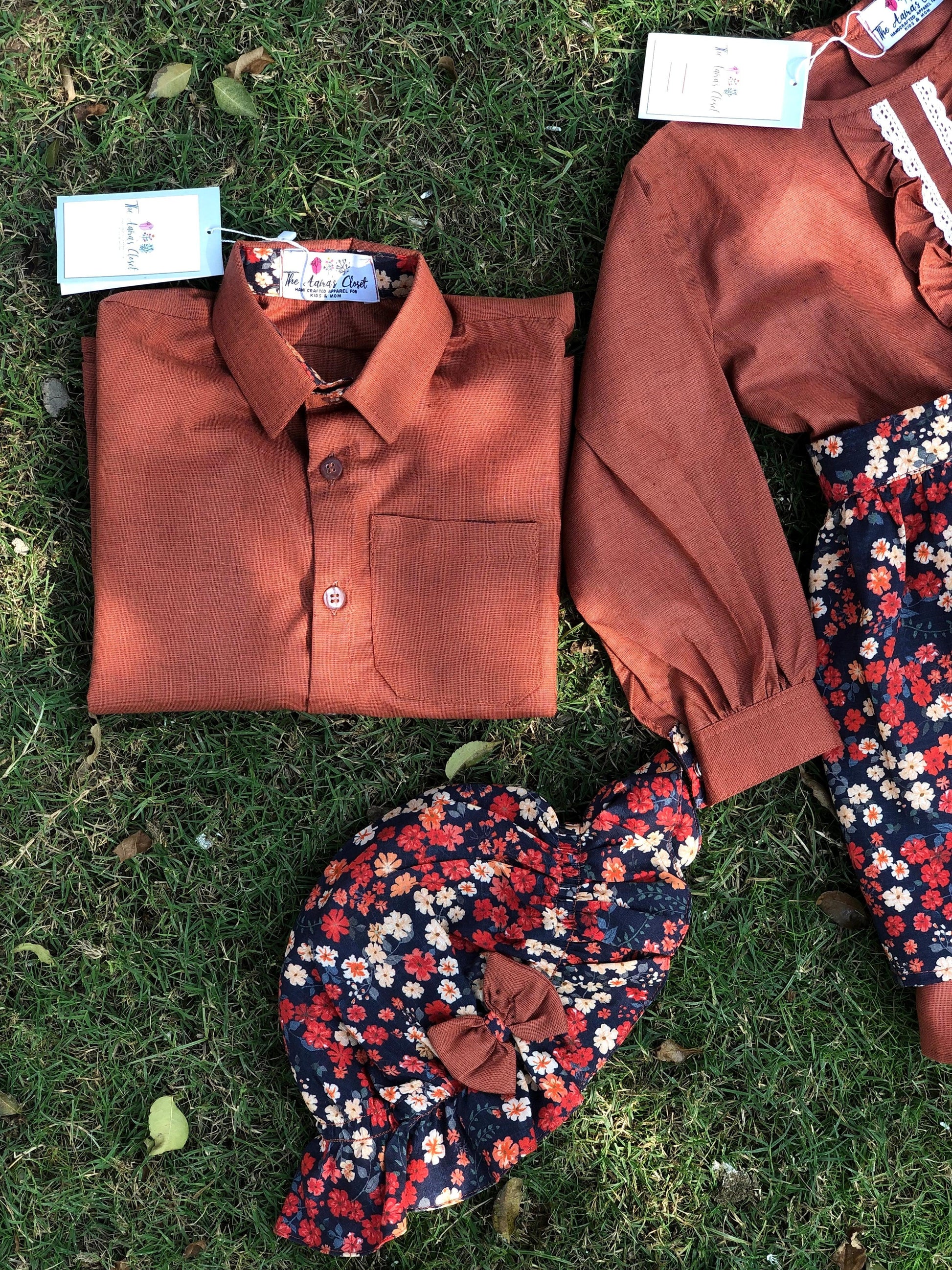 Clay Dress Shirt boys sibling matching