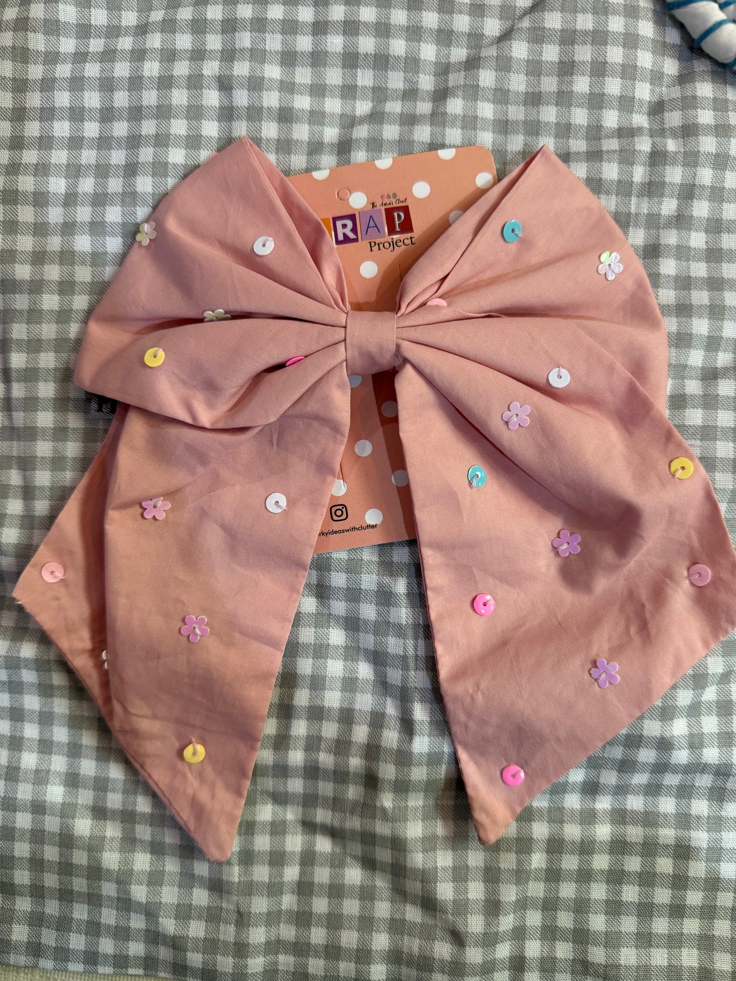 Baby Pink Bow Hair Clip