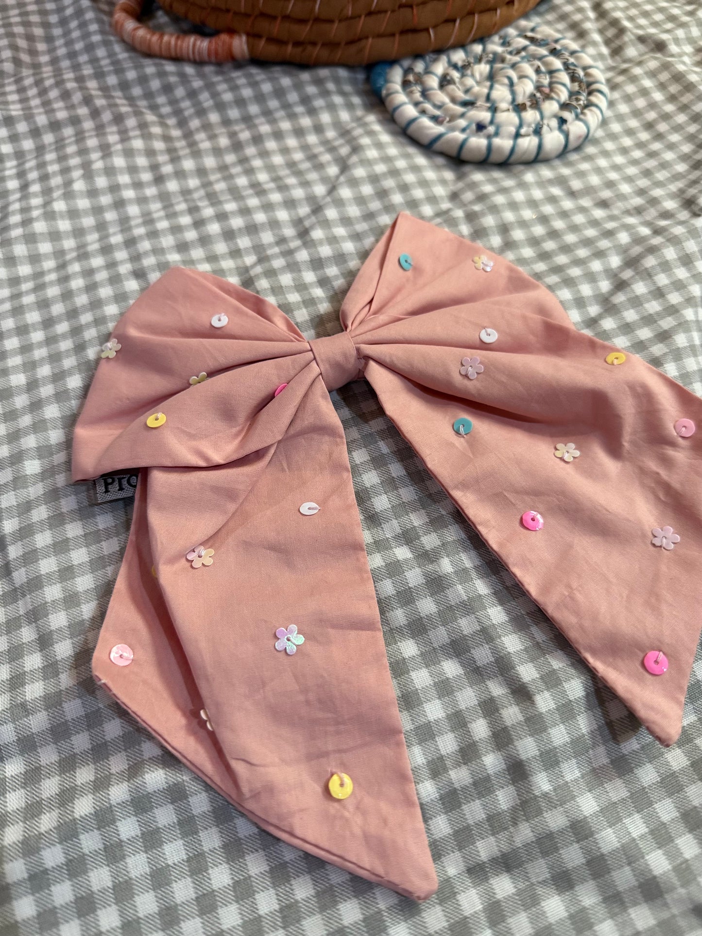 Baby Pink Bow Hair Clip