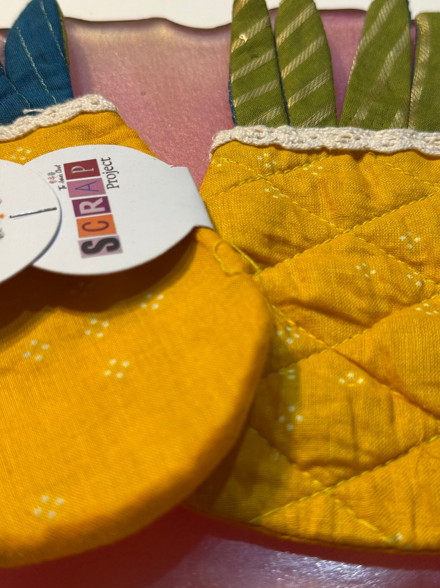Dull Yellow Pineapple Coasters
