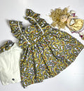 Blooming multicolor lawn frock two piece