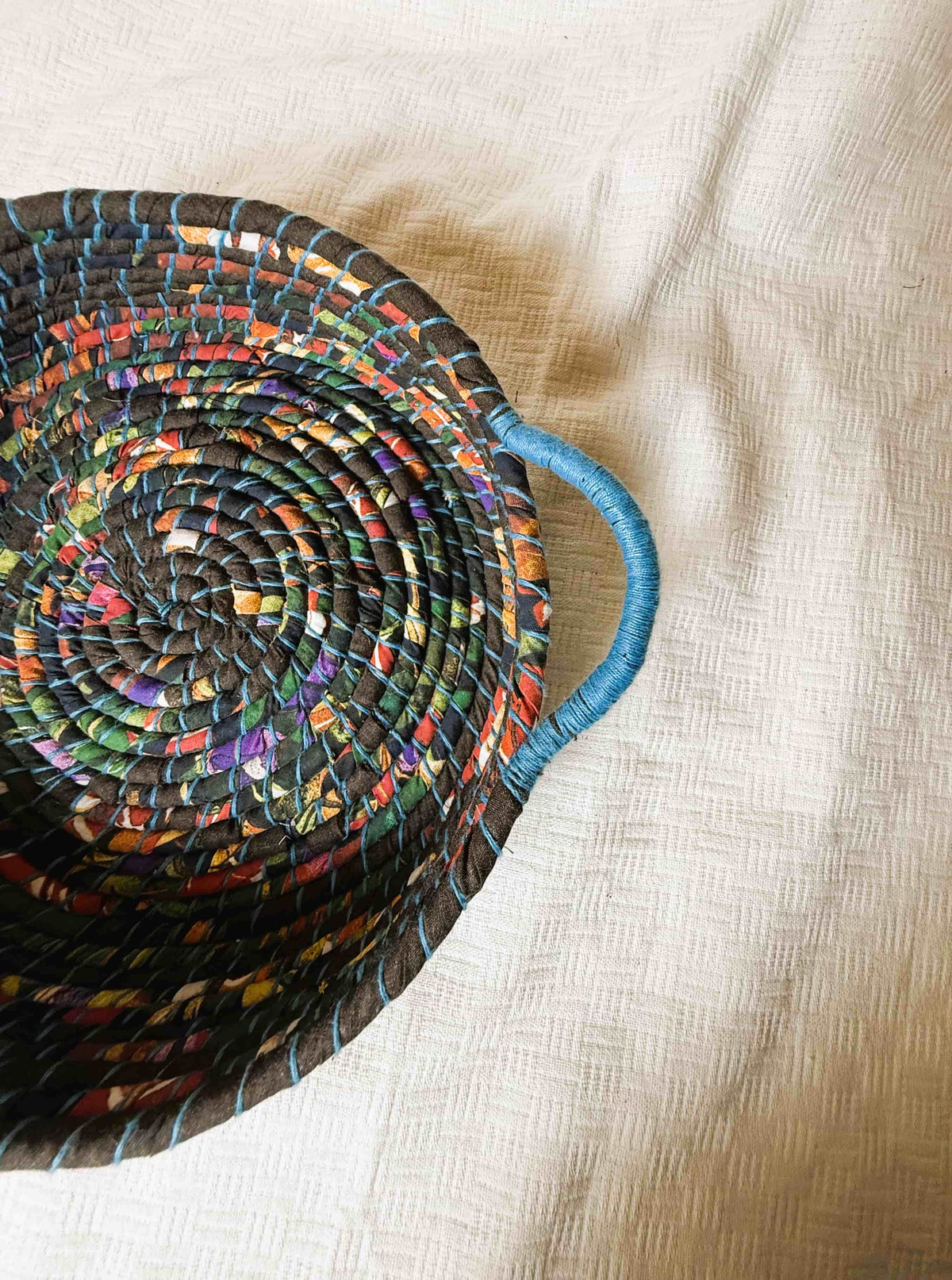Multicolored Blue Black Basket