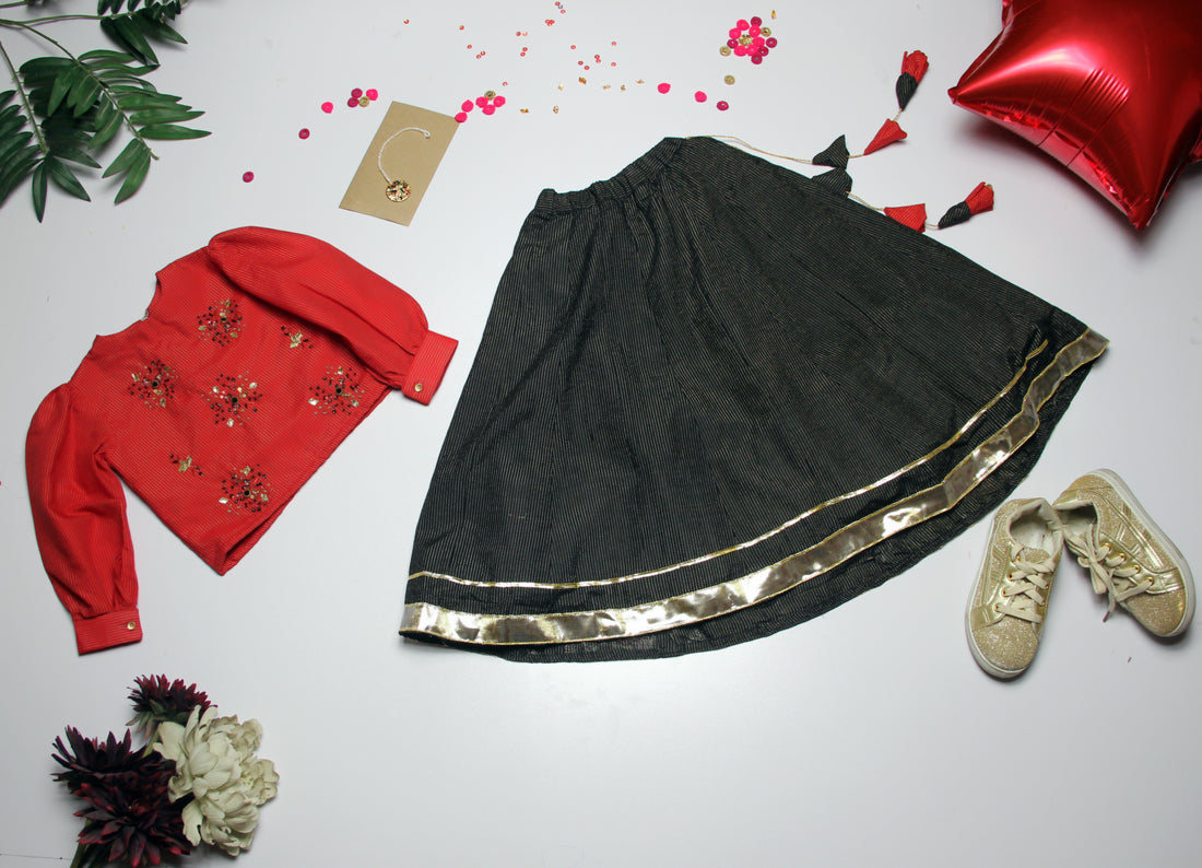 LAAL GULAB: Lehenga for Girls