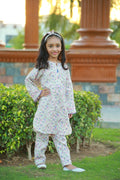 Girl's fashion Kurta Cotton festivals off white