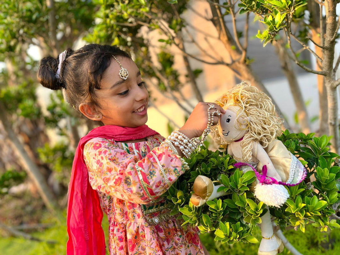 Flower tale pink matching dupatta fancy frock gotta work