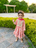 Flower tale pink matching dupatta fancy frock gotta work