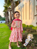Flower tale pink matching dupatta fancy frock gotta work