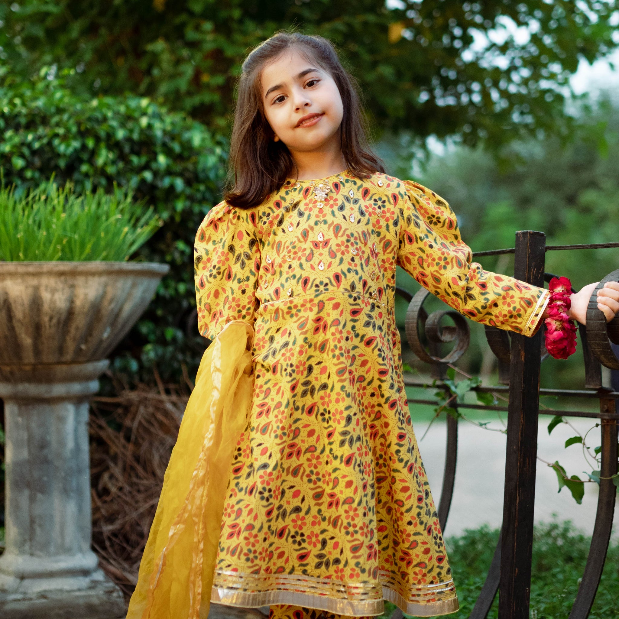 Eid Designer Suits For Girls Girl's Cotton Festivals Pc Suit Kurta