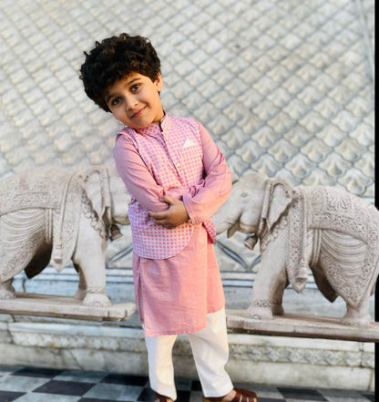 Blush Waistcoat set Dress for Boys