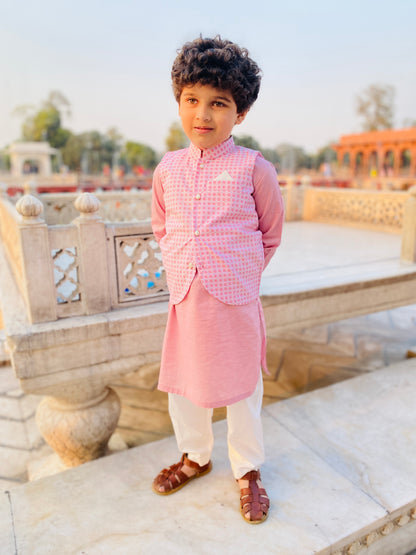 Blush Waistcoat set Dress for Boys