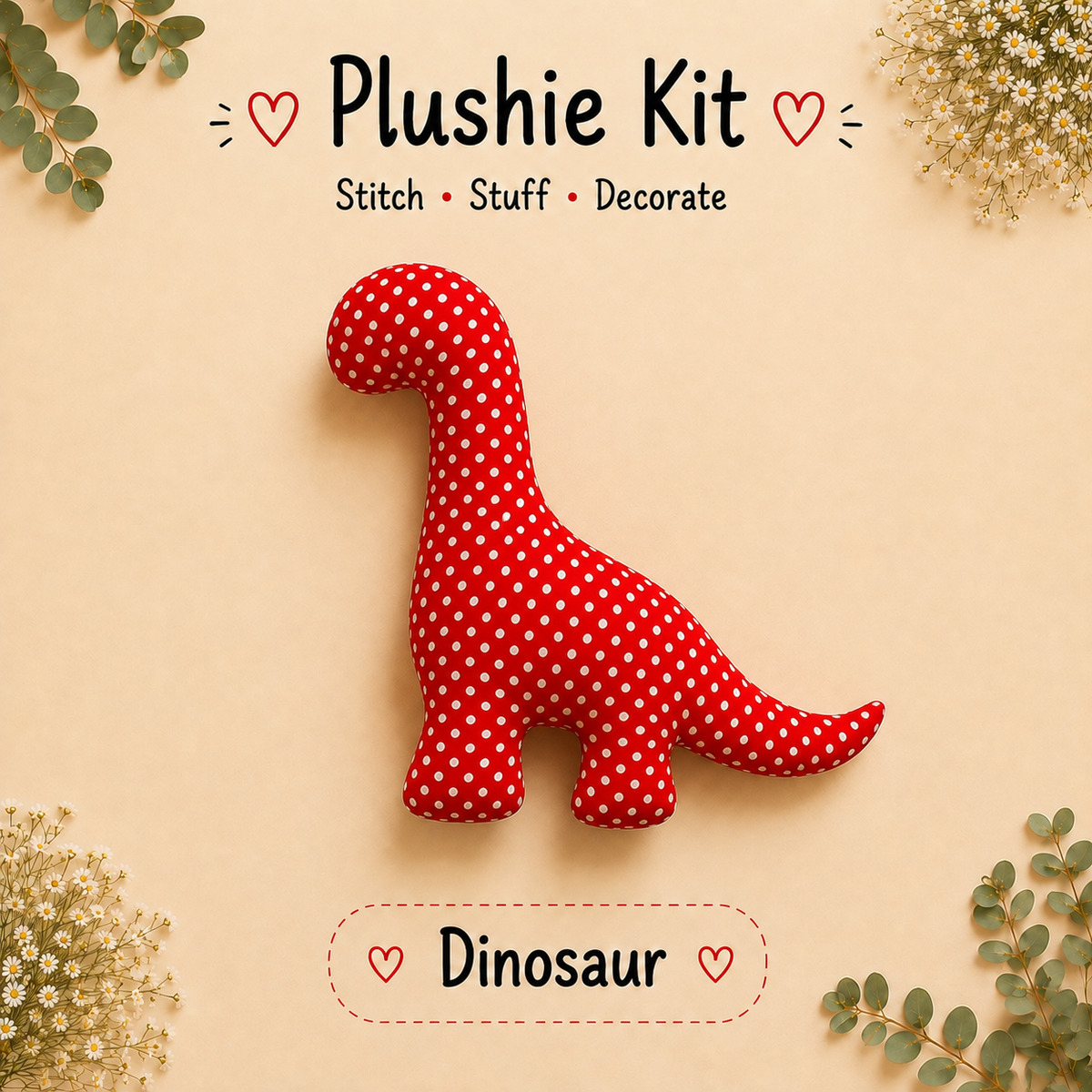Dinosaur DIY Plushie Kit