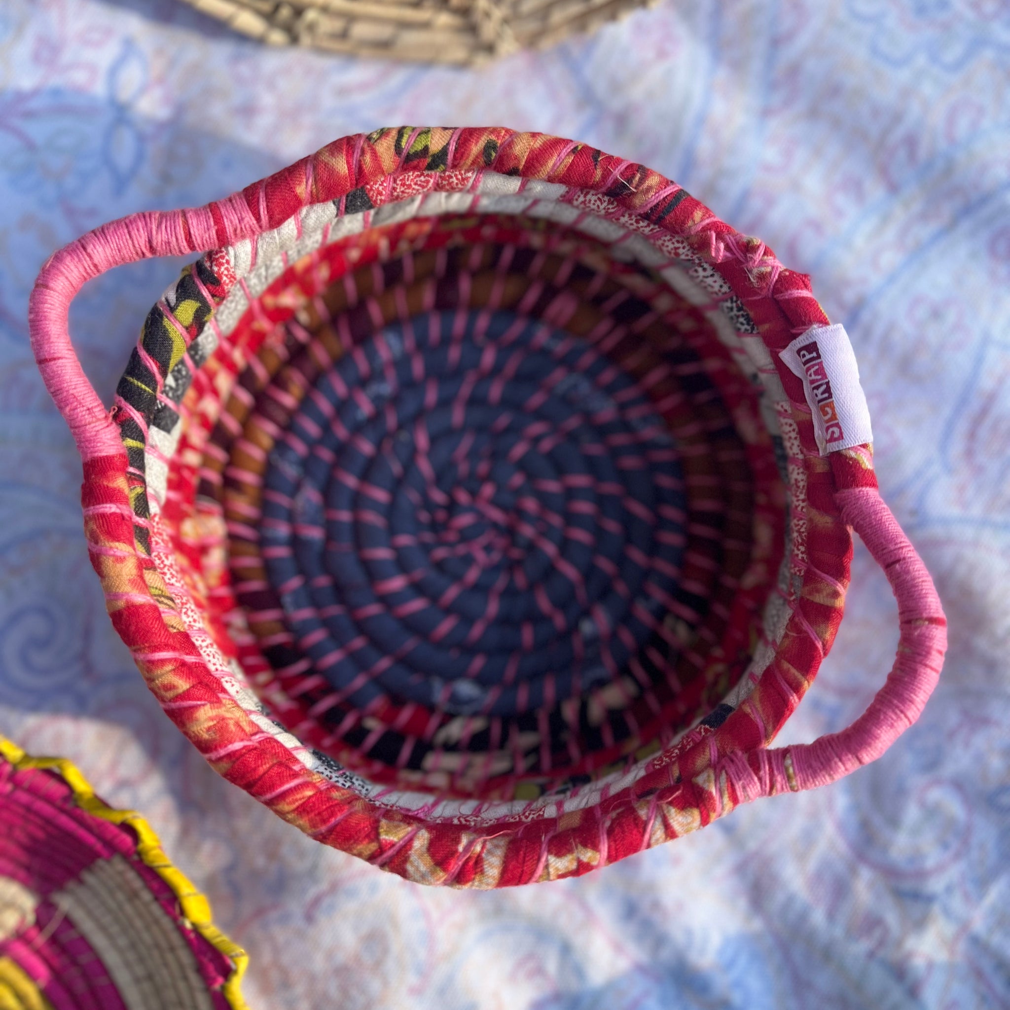 Purple Multicolored Braided Basket