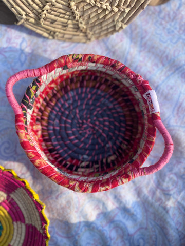 Purple Multicolored Braided Basket