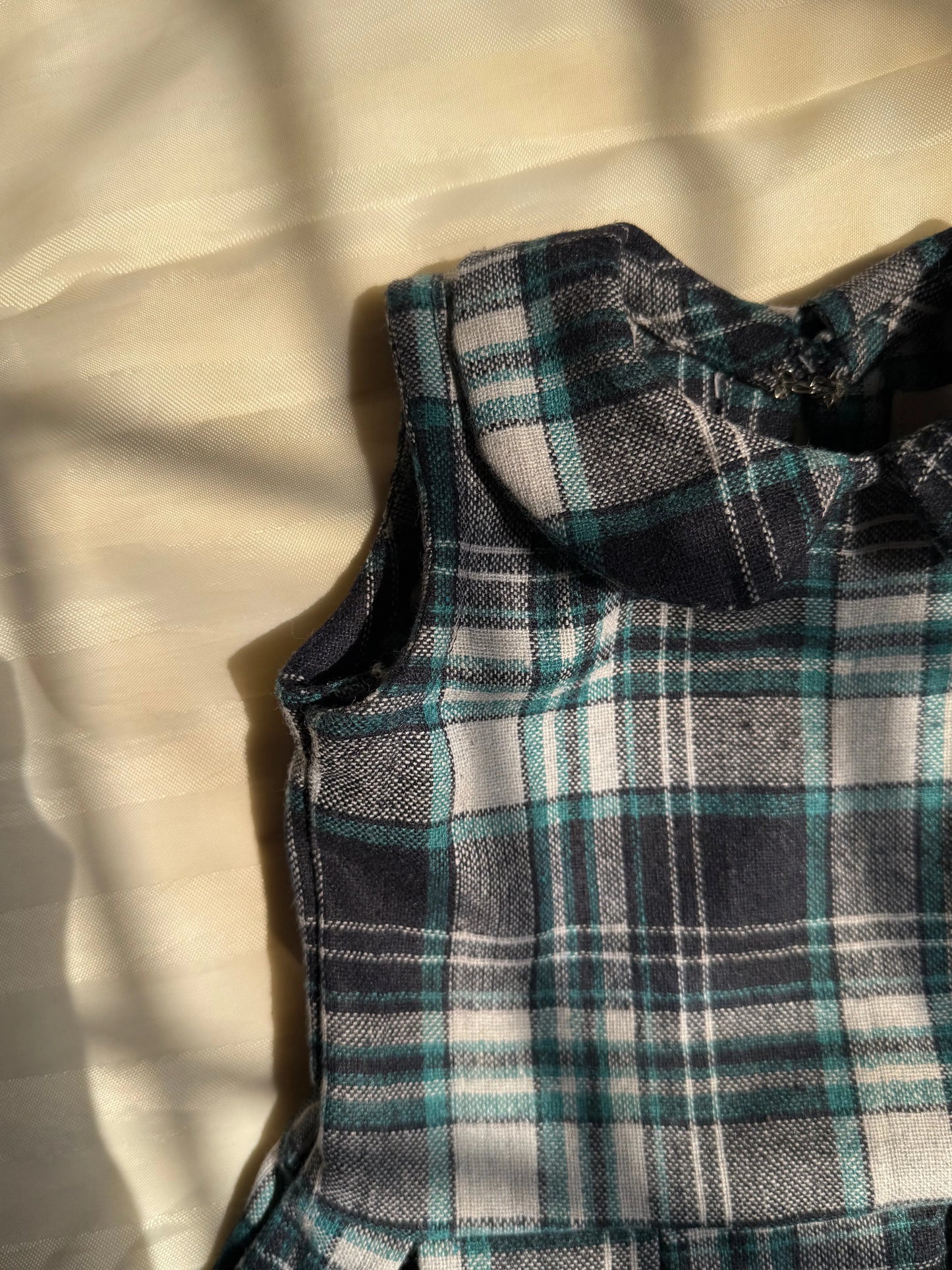 Check Wool Blue Frock
