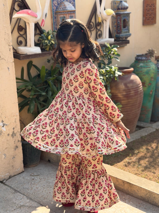 Skin Gharara Set