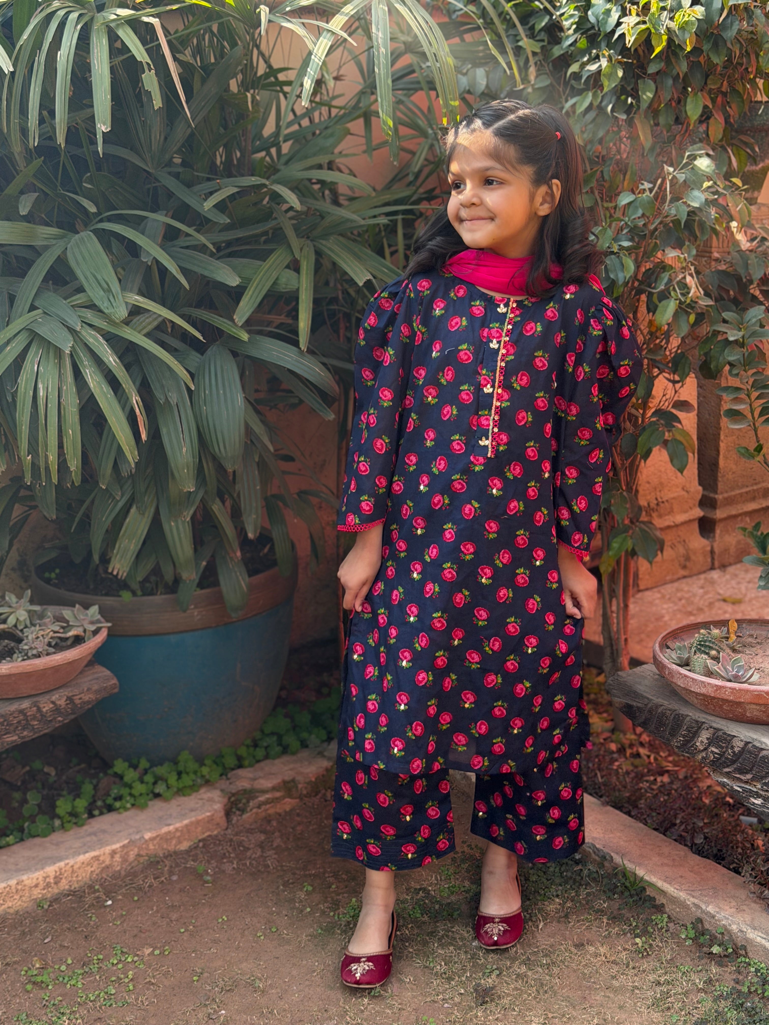 Black and Pink Shirt Sitara