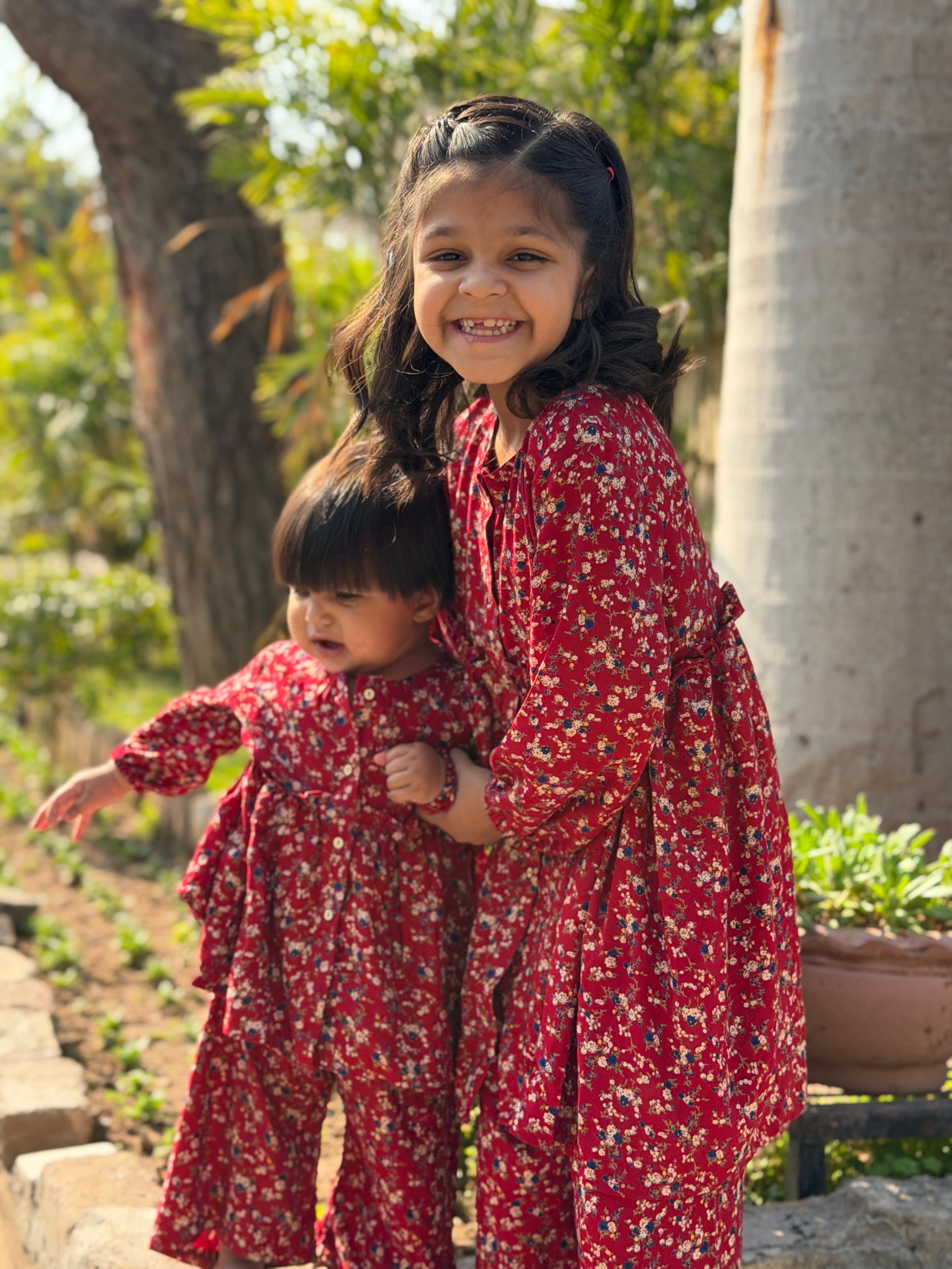 2- Piece Marina Red Color Dress