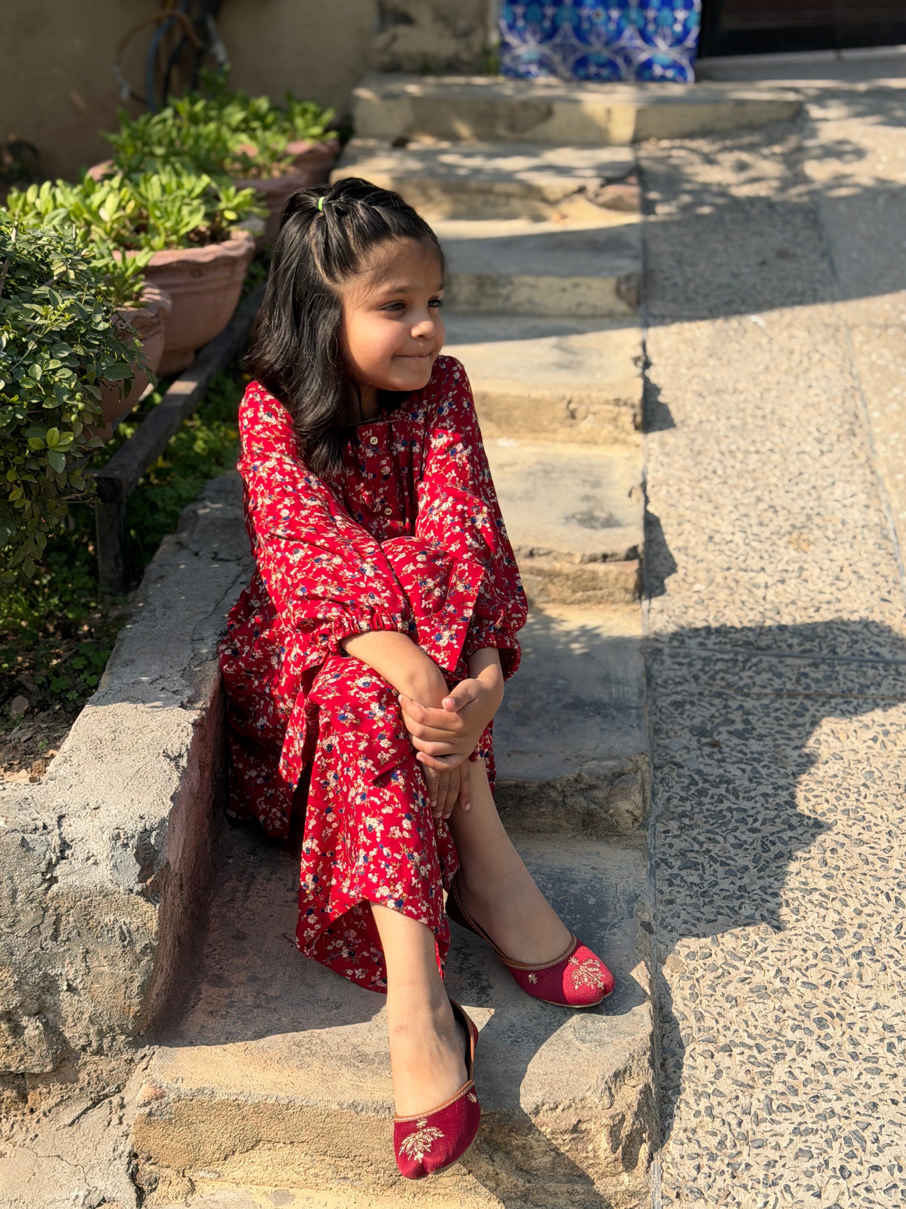 2- Piece Marina Red Color Dress