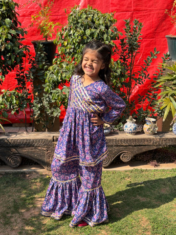 Purple Gharara Set