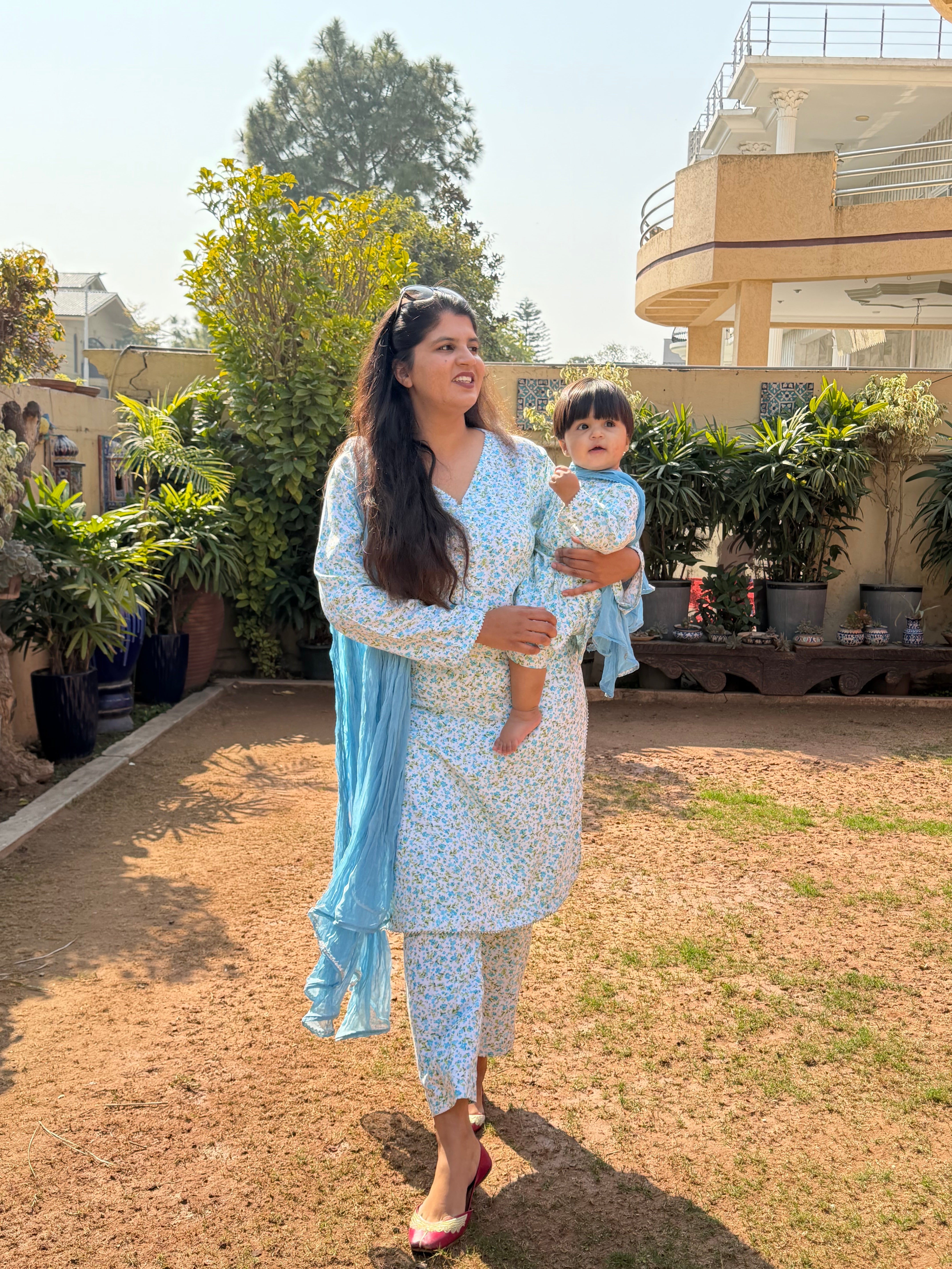 Blue Blossom Matching Set