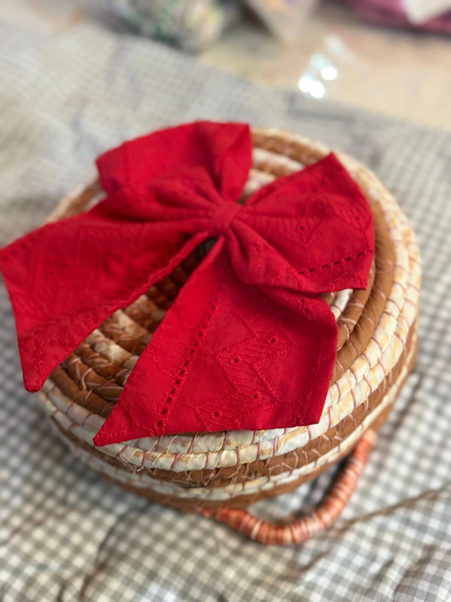Large Red Bow Hair Clip