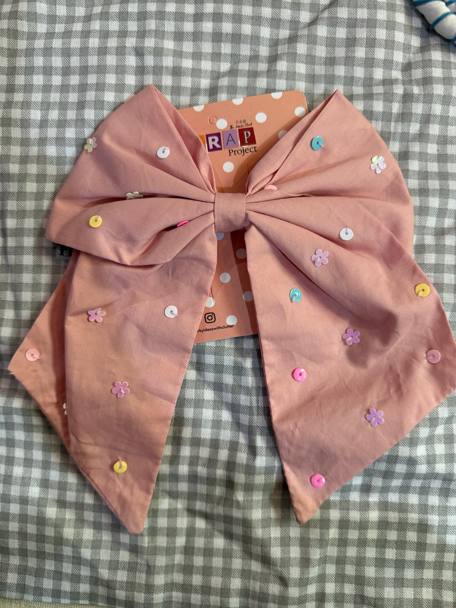 Baby Pink Bow Hair Clip