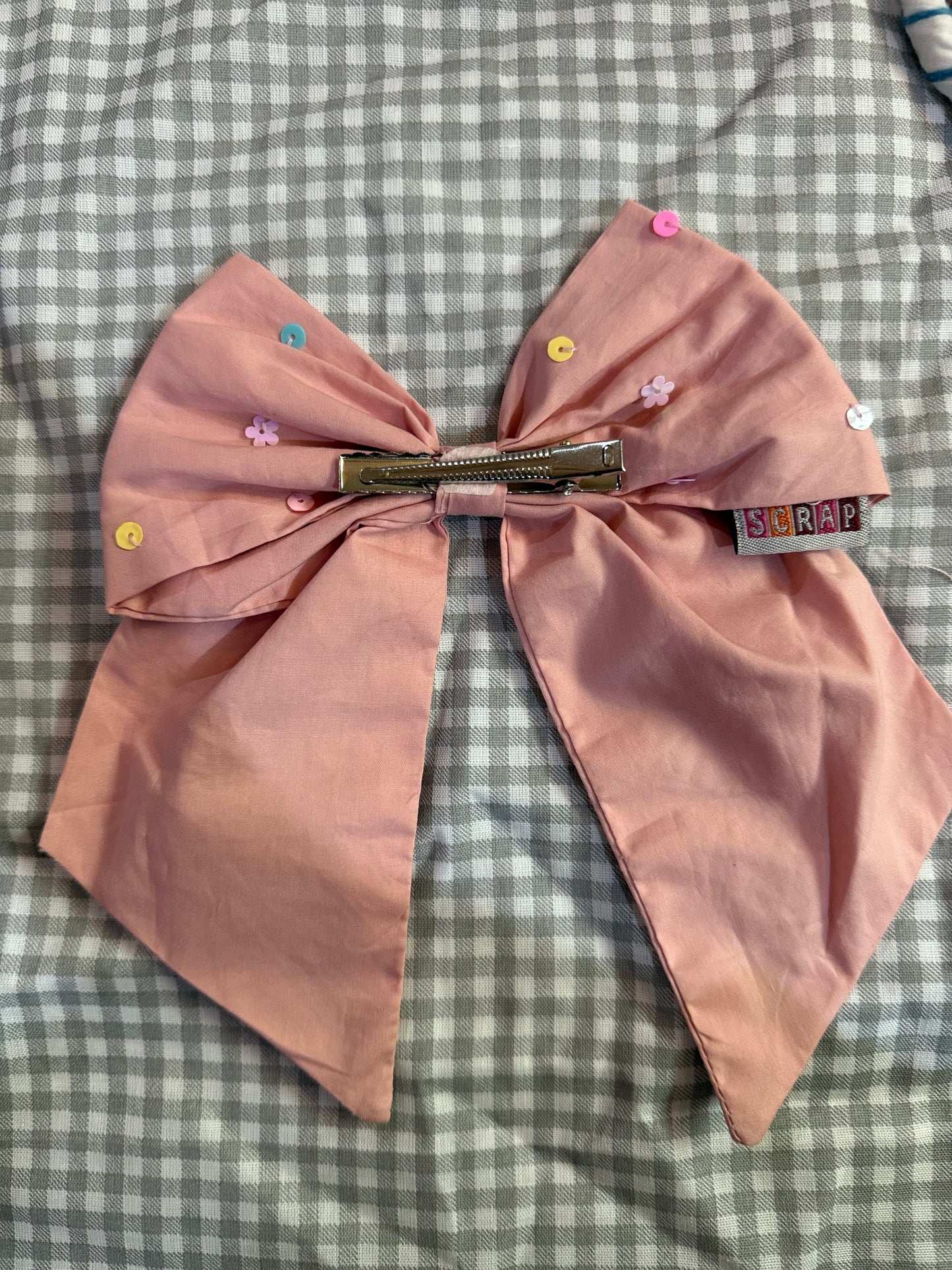 Baby Pink Bow Hair Clip