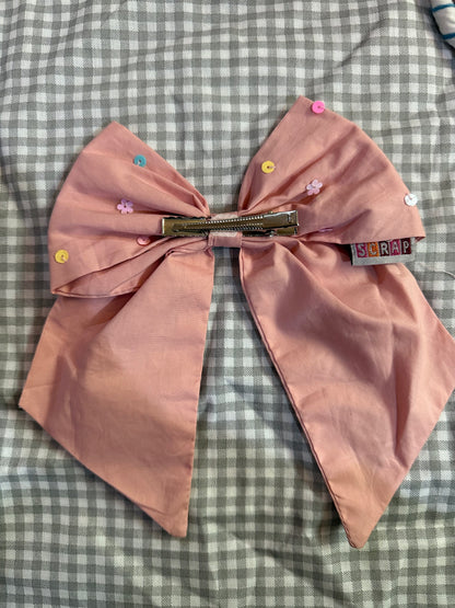 Baby Pink Bow Hair Clip