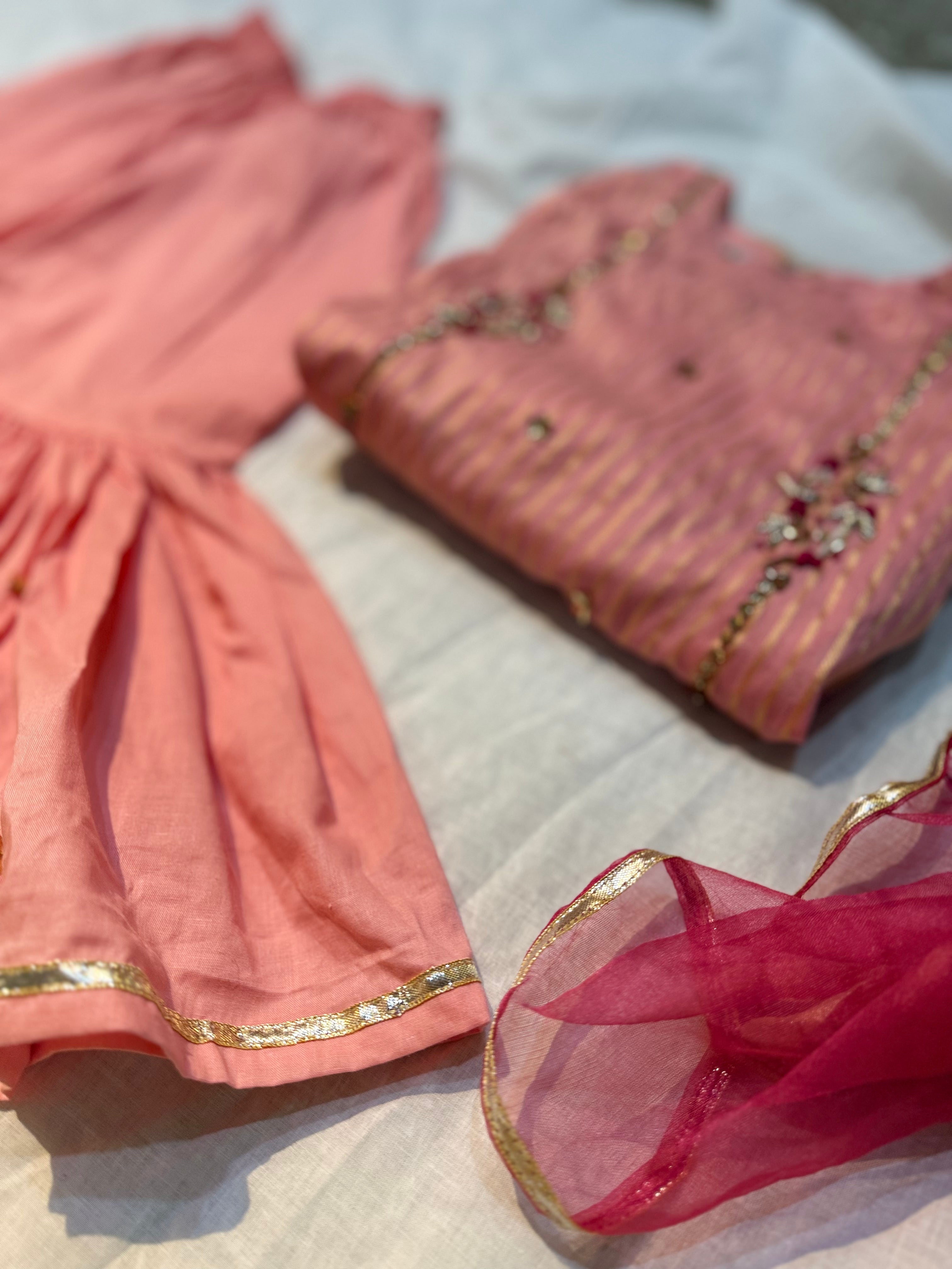 Pink Frock Gharara