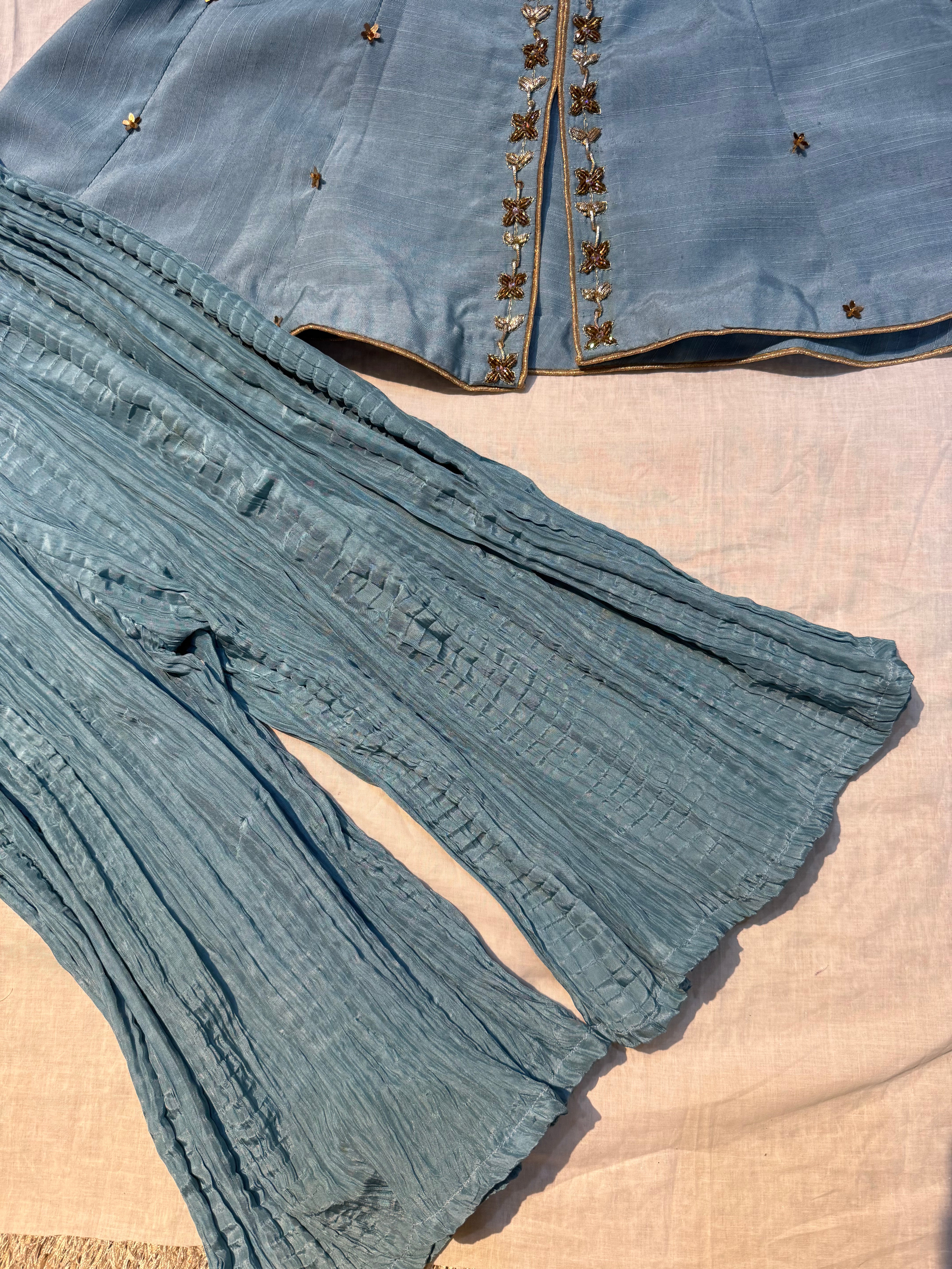 Ice Blue Crush Gharara set