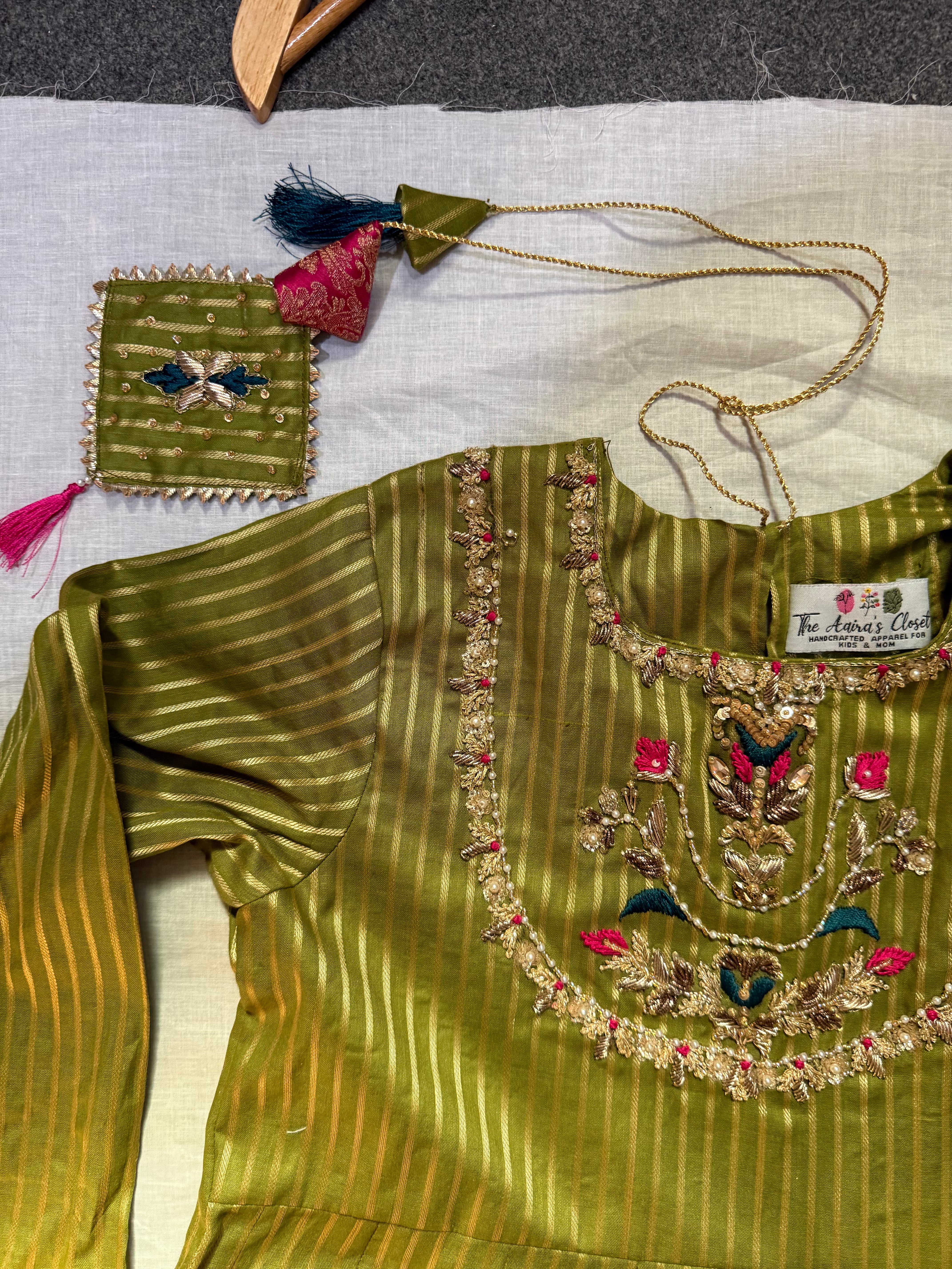 Green flapper , Frock set