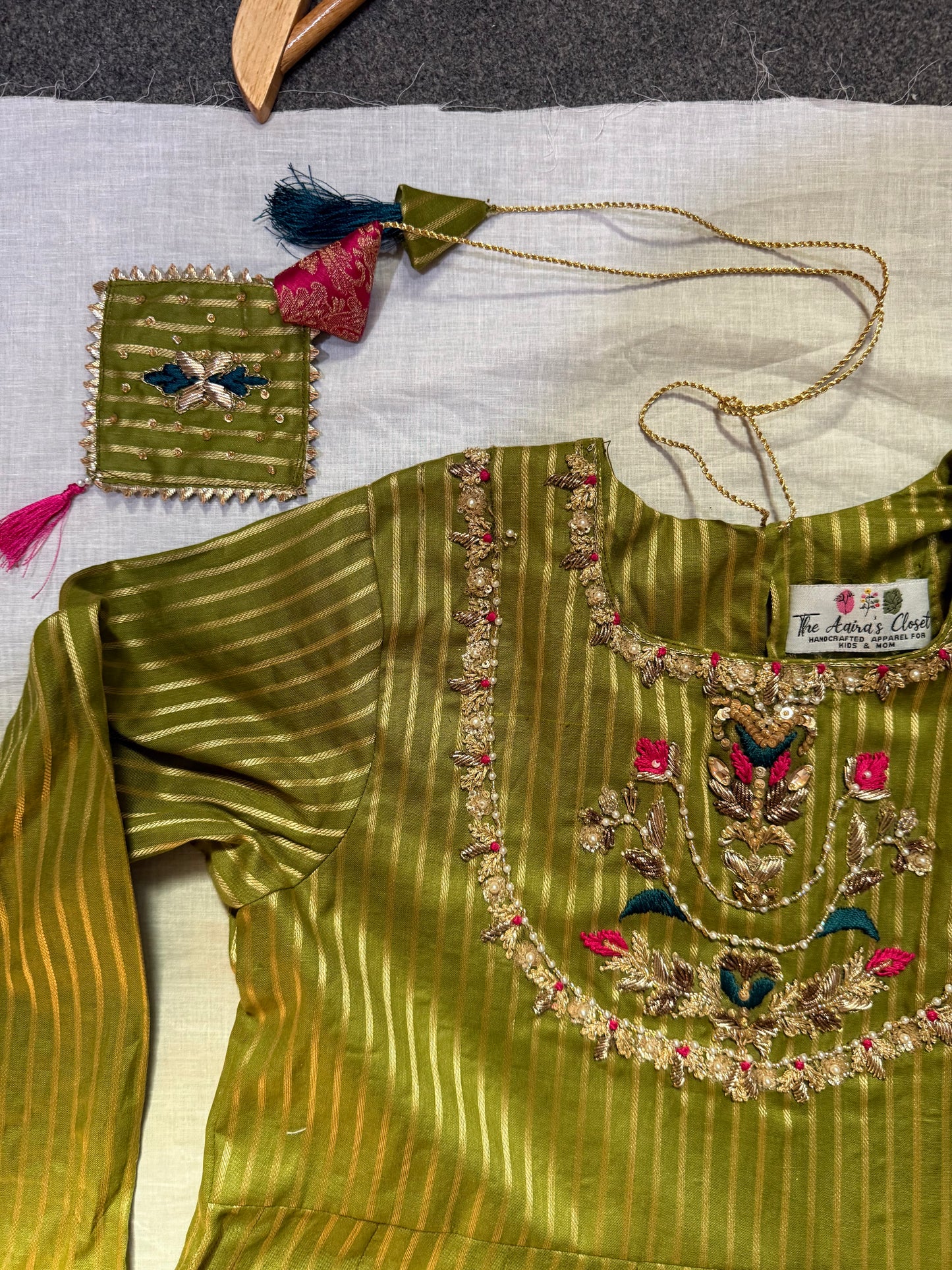 Green Flapper Gharara set