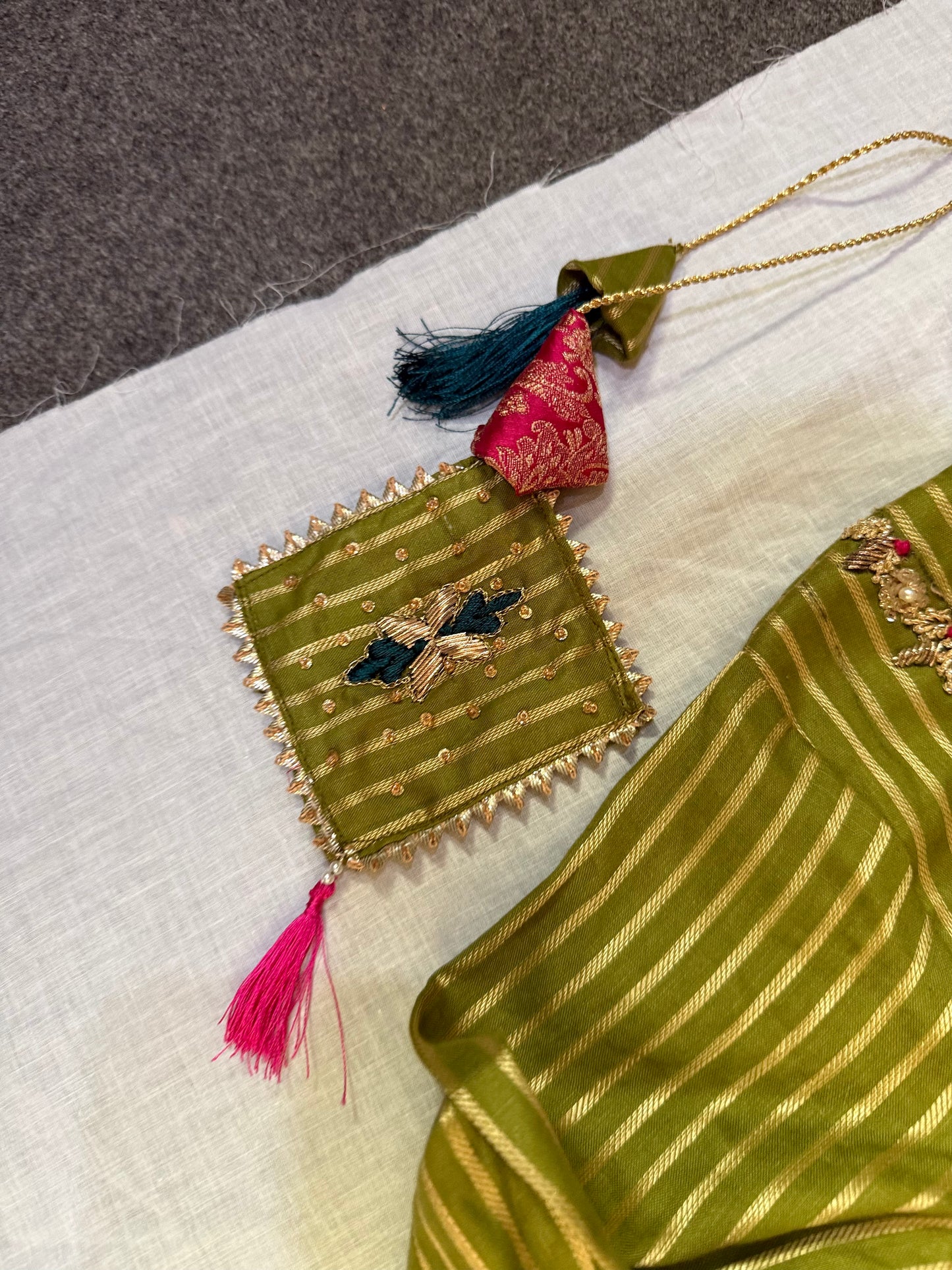 Green Flapper Gharara set
