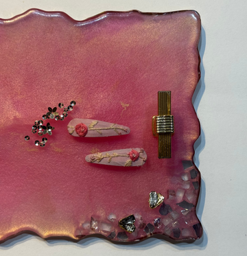 Floral Pink Hair Clips