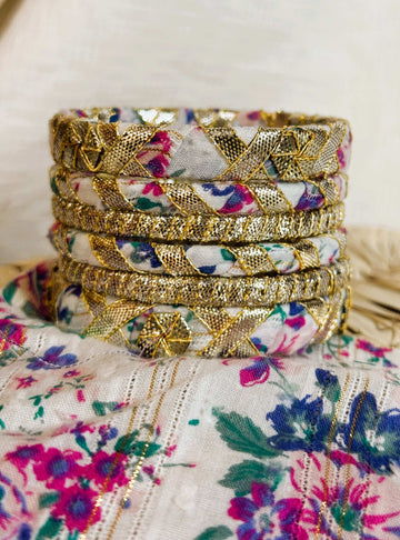 White Multicolor Gotta Bangles