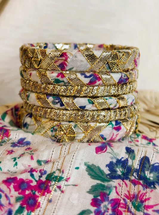 White Multicolor Gotta Bangles