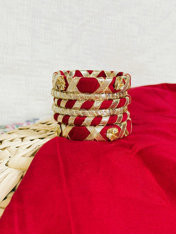 Gulabi Red Gotta Bangles