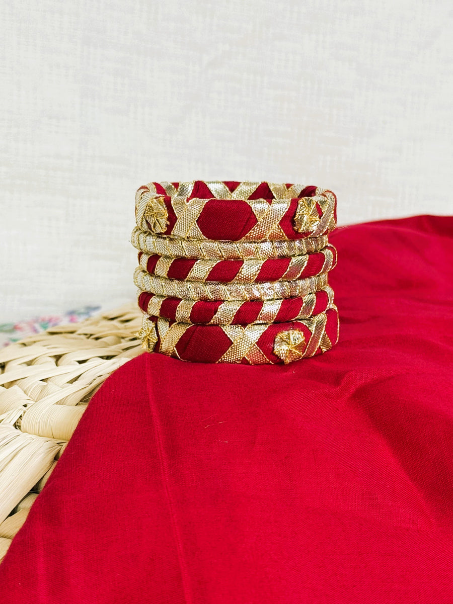 Gulabi Red Gotta Bangles