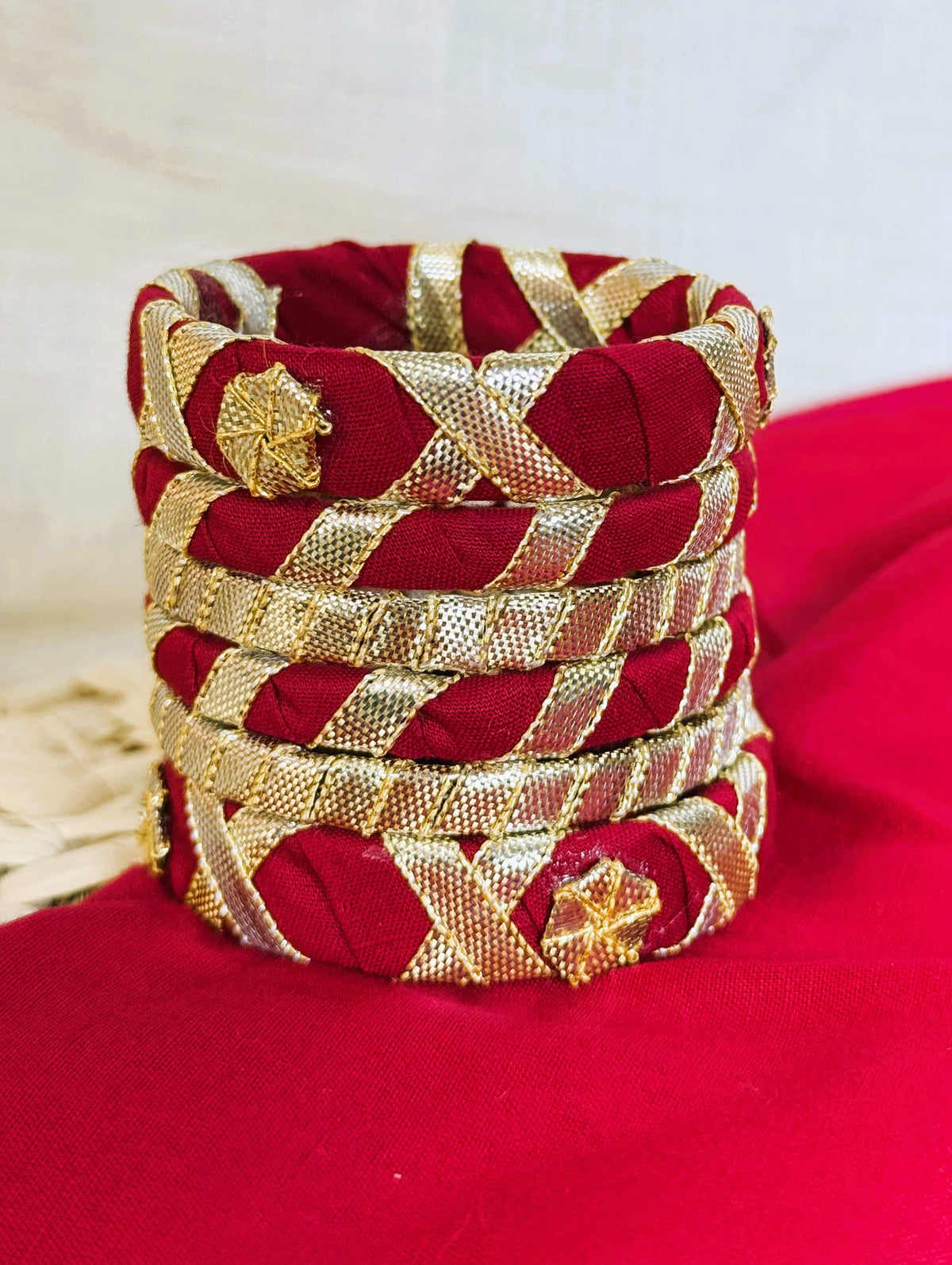 Gulabi Red Gotta Bangles